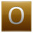 Letter O gold Icon